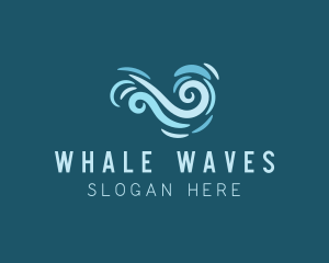 Ocean Swirl Wave logo design