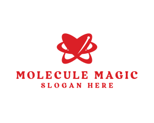 Molecule - Atom Heart  Biotech logo design