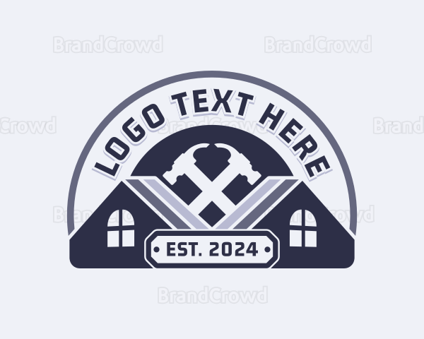 Roofing Hammer Construction Logo