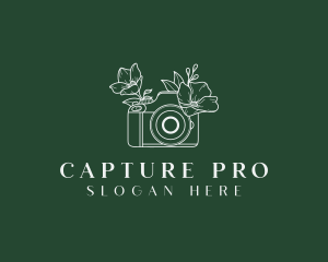 Dslr - Floral Camera Photography logo design