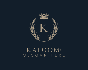 Luxury Wreath Crown Letter logo design