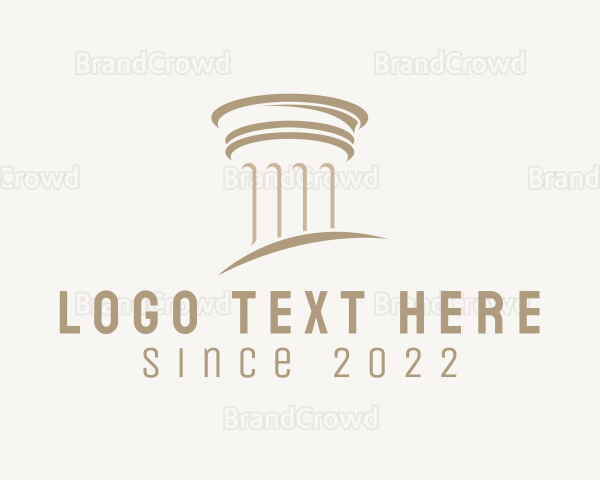 Greek Roman Pillar Column Logo