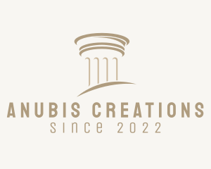 Greek Roman Pillar Column logo design