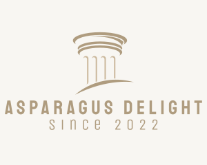 Greek Roman Pillar Column logo design