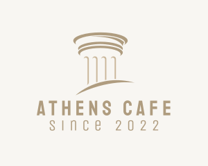 Athens - Greek Roman Pillar Column logo design