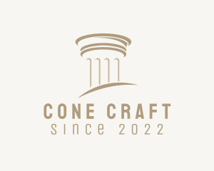 Greek Roman Pillar Column logo design