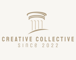 Greek Roman Pillar Column logo design