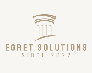 Greek Roman Pillar Column logo design