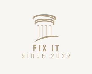 Greek Roman Pillar Column logo design