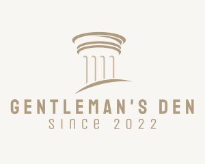 Greek Roman Pillar Column logo design