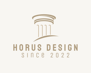 Greek Roman Pillar Column logo design