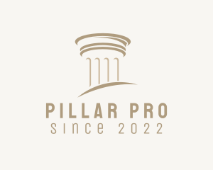 Greek Roman Pillar Column logo design