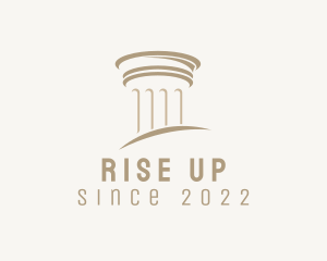 Greek Roman Pillar Column logo design