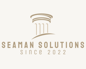 Greek Roman Pillar Column logo design