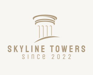 Greek Roman Pillar Column logo design