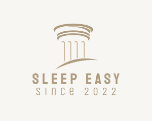 Greek Roman Pillar Column logo design