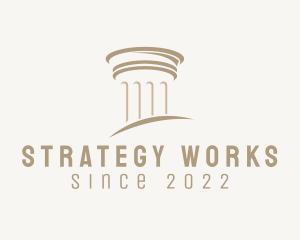 Greek Roman Pillar Column logo design