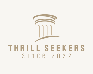 Greek Roman Pillar Column logo design