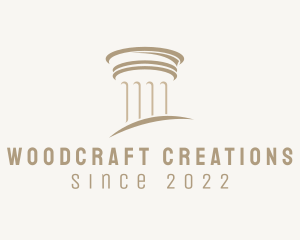 Greek Roman Pillar Column logo design