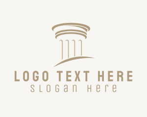 Greek Roman Pillar Column Logo