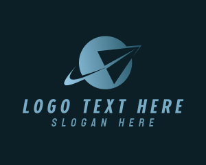 Courier - Plane Courier Logistics logo design