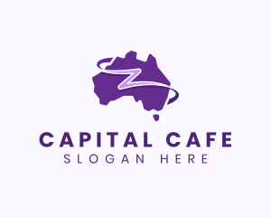 Canberra - Australian  Loop Map Letter Z logo design