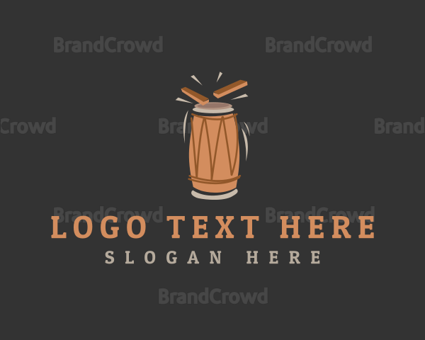 African Tribal Drum Logo