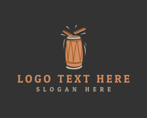 African - African Tribal Drum logo design