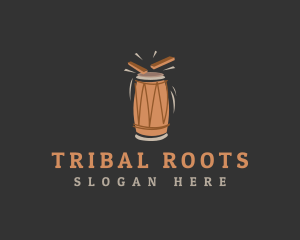 African Tribal Drum logo design