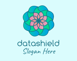 Multicolor Flower Stained Glass Logo