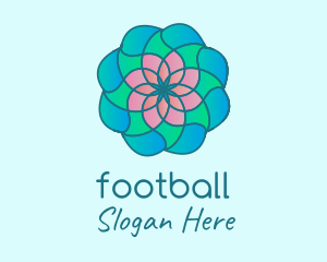 Flower Shop - Multicolor Flower Stained Glass logo design