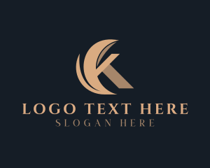 Letter K - Generic Swoosh Letter K logo design