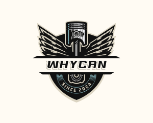 Piston Engine Wings Logo