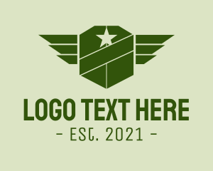 Rank - Military Wings Emblem logo design