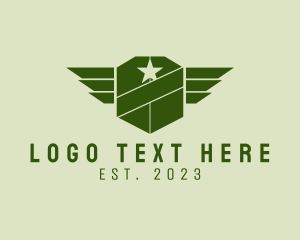 Infantry - Military Wings Shield logo design