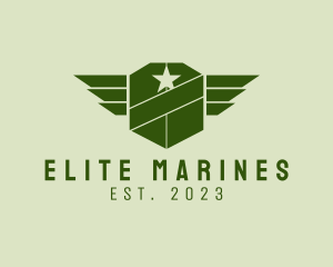 Marines - Military Wings Shield logo design