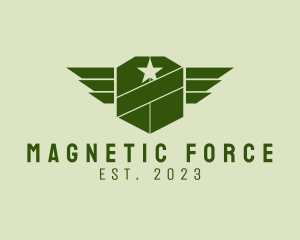 Military Wings Shield logo design