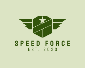 Military Wings Shield logo design