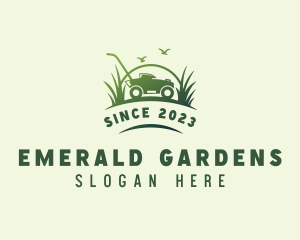 Lawn Mower Gardening logo design