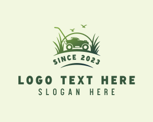 Lawn Mower Gardening Logo