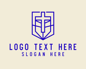 Biblical - Blue Cross Christian logo design