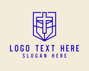 Youth Group - Blue Cross Christian logo design