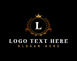 High End - Elegant Crown Crest logo design