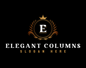 Elegant Crown Crest logo design