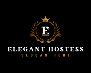 Elegant Crown Crest logo design