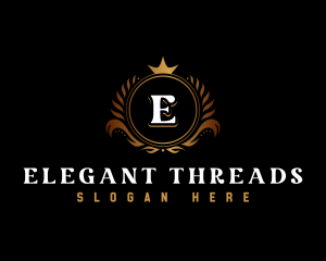 Elegant Crown Crest logo design