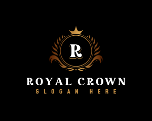 Elegant Crown Crest logo design