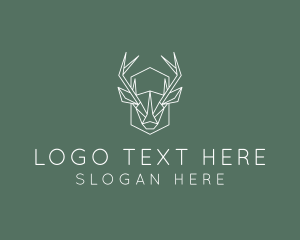Zoology - Wild Stag Hunting logo design