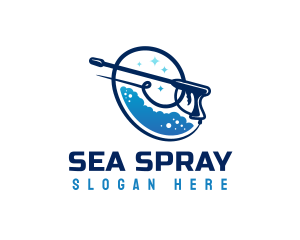 Pressure Washer Cleaning logo design