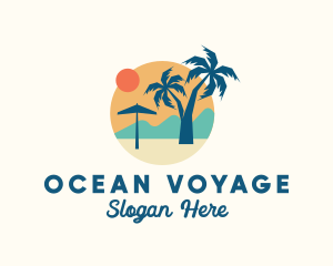 Vacation Island Beach logo design